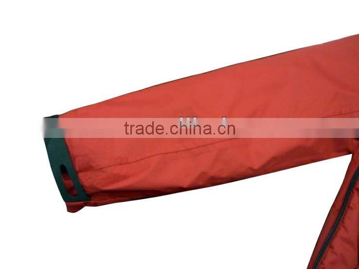 women waterproof breathable red outdoor jacket