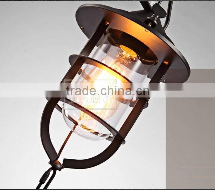 Antique Retro Industrial DIY Metal Cage Ceiling Lamp Light Pendant Home Cafe Bar