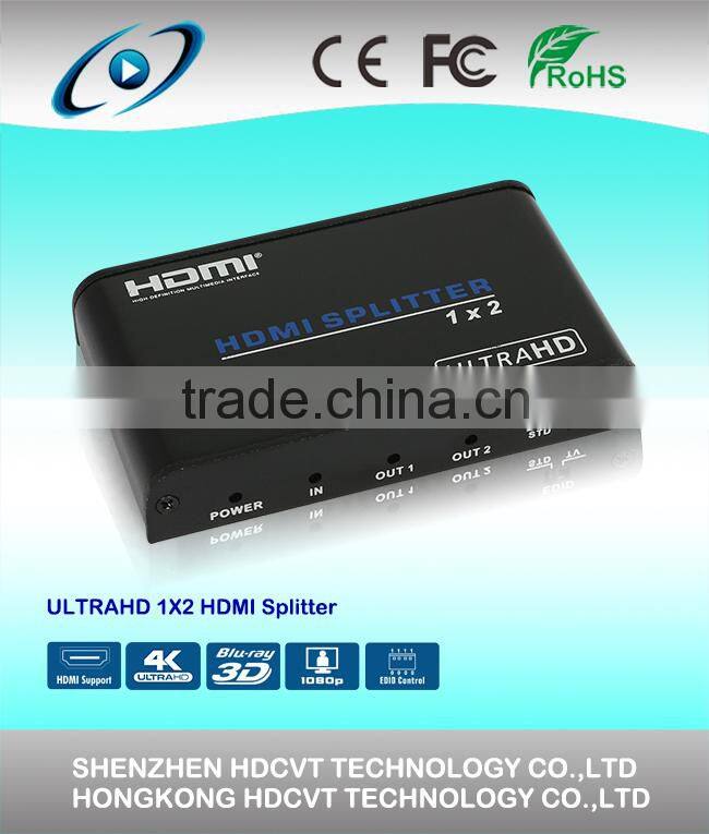 1x2 HDMI 4K2K Splitter with 1080p 3D ULTRA HD Support , advanced