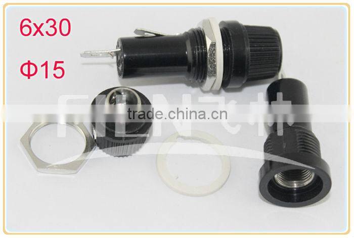 10A black bakelite low voltage fuse holder for6*30mm fuse