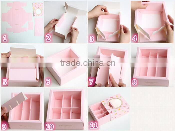 Wholesale meet the food grade green paper macaron box