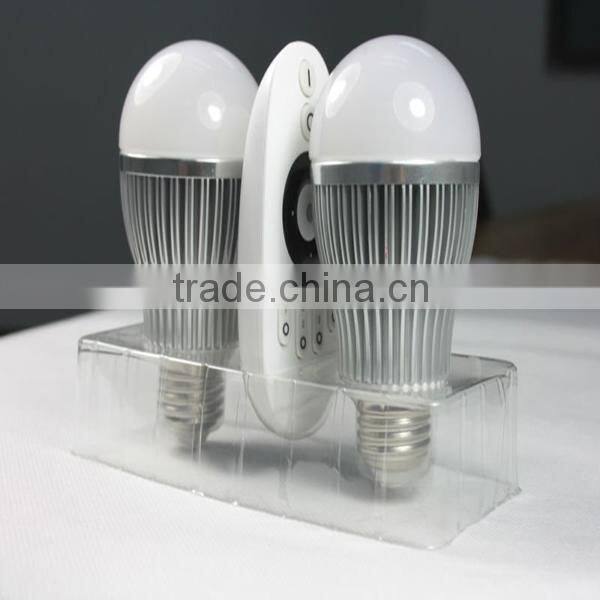 Remote control dimmable 2.4G wireless led bulb light E26