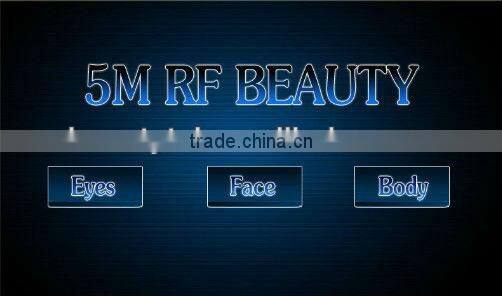 Multipolar Mini RF radio frequency system for wrinkle removal and skin tightening