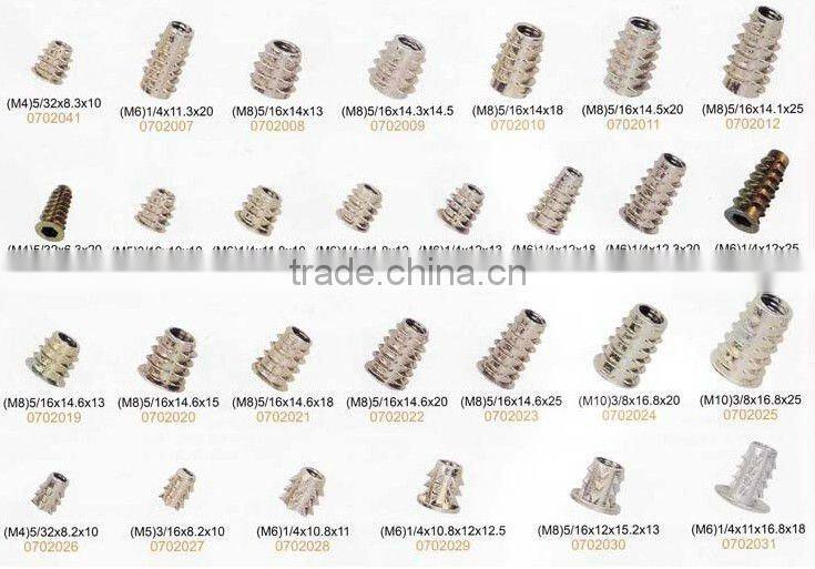 M6x8.85x16.5 zinc-alloy spreading dowels,nuts