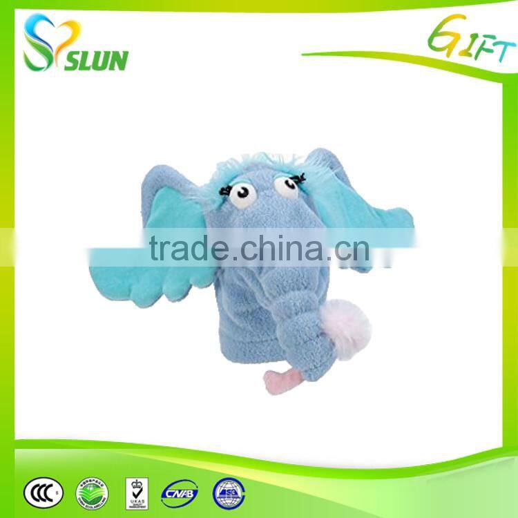 high quality organic stuffed dragon hang puppet for children