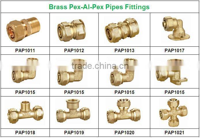 Brass Female Ferrule Connector for PEX-AL-PEX Pipe