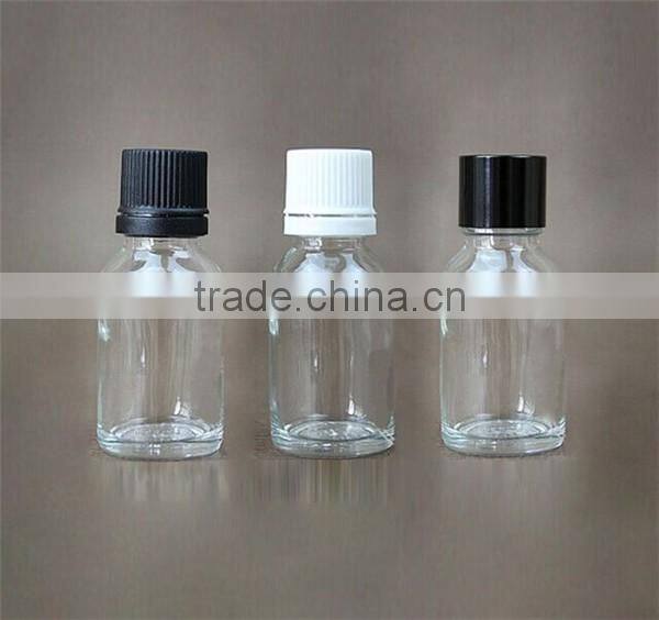 Hot sell round clear amber 10ml glass dropper bottles