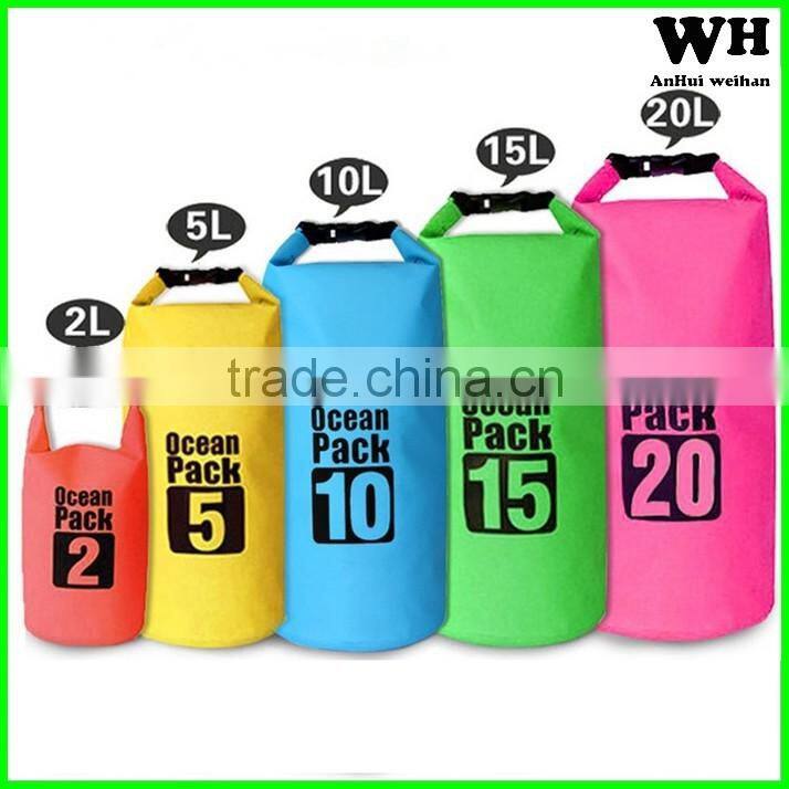 High quality 500D PVC custom logo printing water proof ocean bag, ocean pack dry bag
