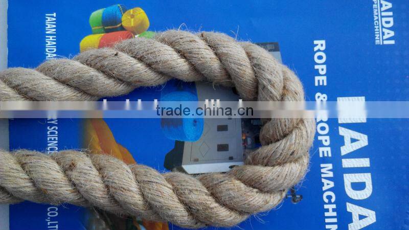 Multi-purpose twisted jute rope 3-strand natural color for sale
