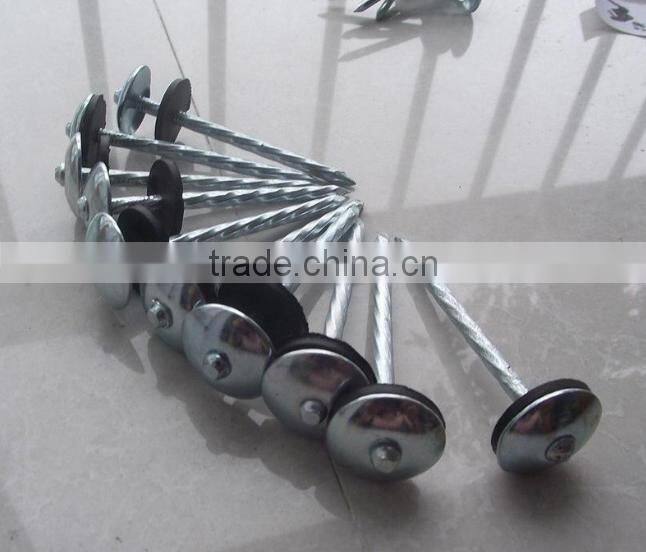 Galvanized foof nail umbrella head Zinc corrugated roofing nail