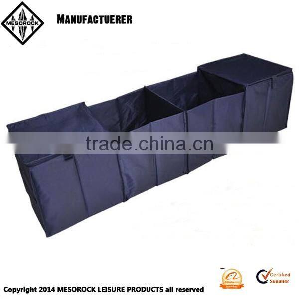 Foldable 4-Compartment Cargo Storage Box with Cooling and Insulation Trunk Organizer