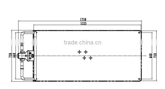 700kgs Electric Platform Cart with Rail for warehouse VH-ECF-70-(15.25 X 7.1)
