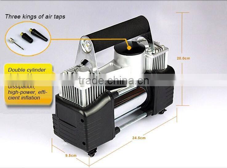 Metal Double cylinder Mini Car air compressor/Car inflator