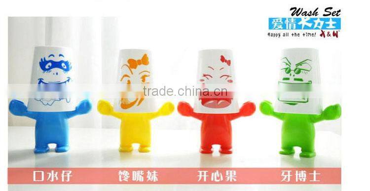 Love strong man toothbrush washing cup sets-white girl