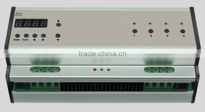 High quality and huge capacity 4CH 5A rail dmx 512 light controller