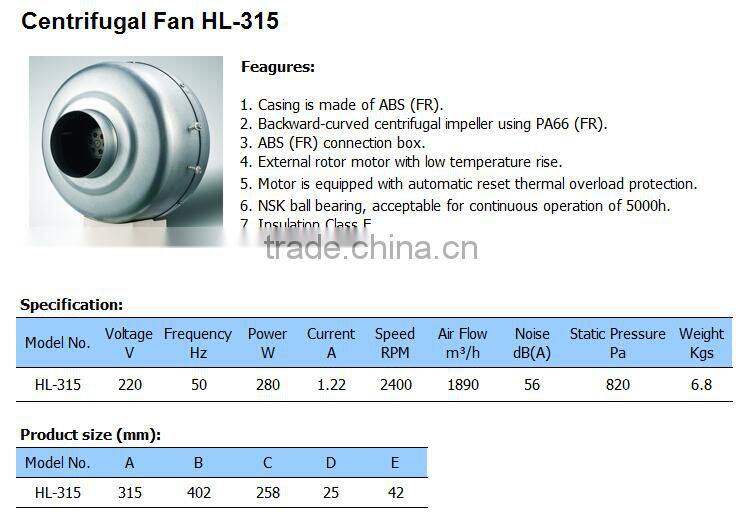 Centrifugal Fan HL-315