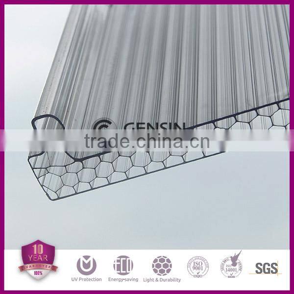 GENSIN U-lock polycarbonate honeycomb hollow sheet