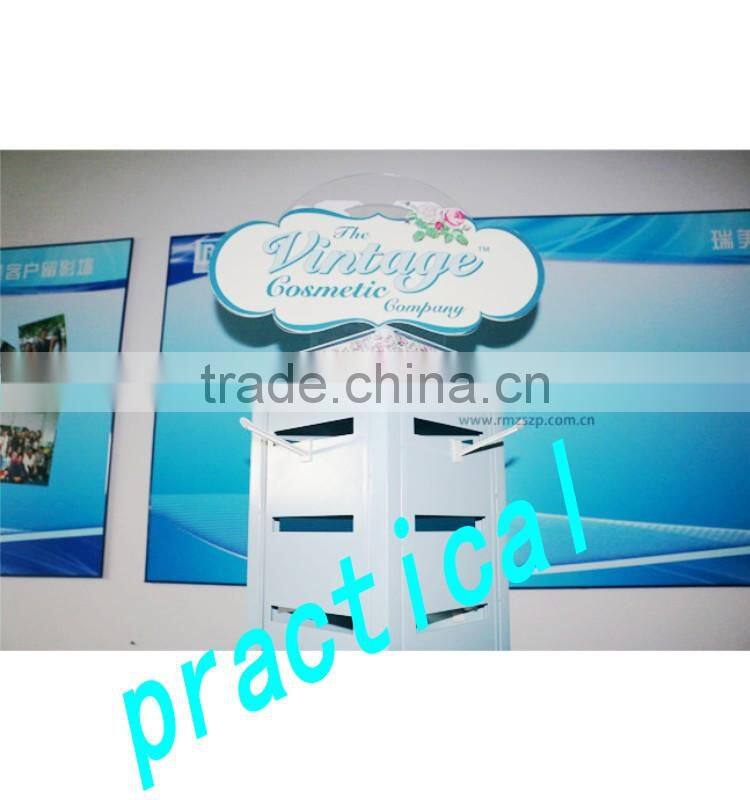 Practical rolling 4-side frid display stand shelf rack