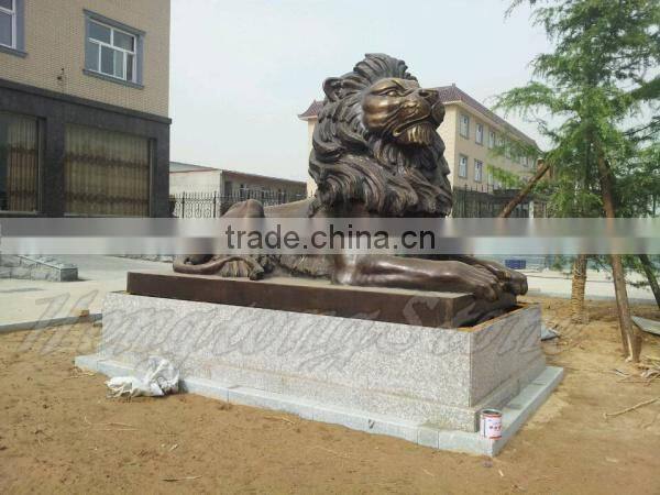 Large Outdoor Brass Lion Sculpture