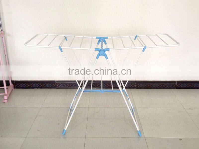 Heavy duty folding Dryer Hanger with Wing style indoor drying rack in White