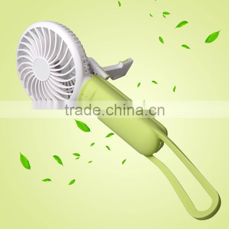 2016 new arrival selfie stick with fan rechargeable mini fan with power bank