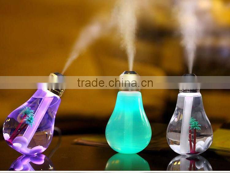 Aromatherapy Colorful luminous desktop micro landscape floret bottle humidifier