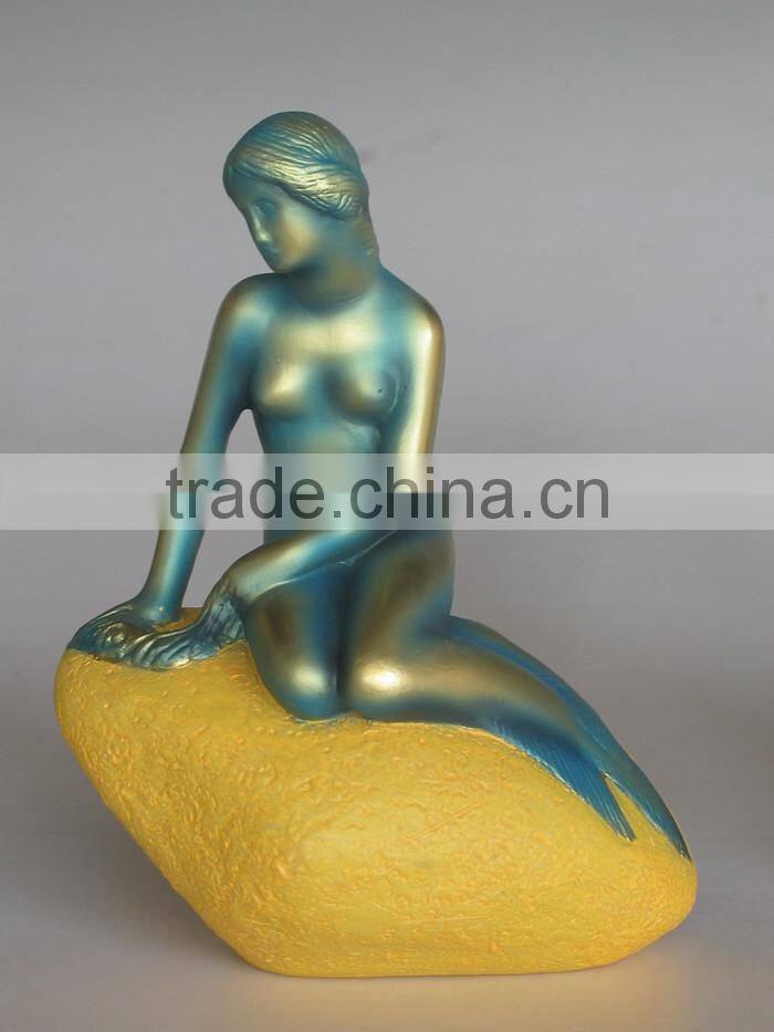 Polystone resin Denmark the little mermaid replica model