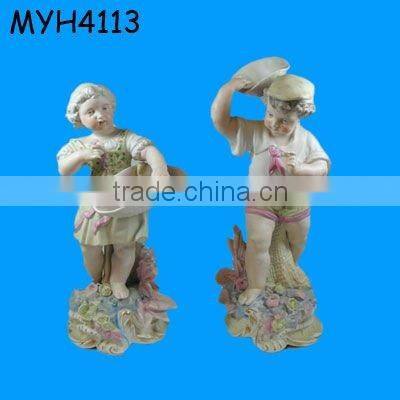Customized ceramic bisque fairy figurines with wings