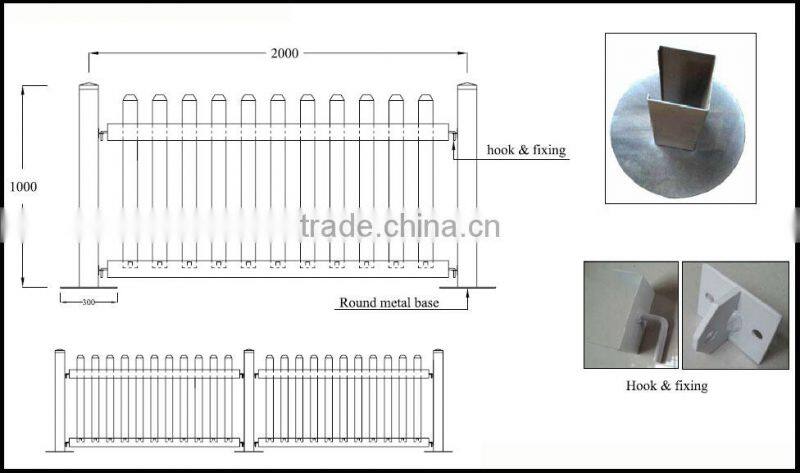 Fentech Widely Used Pvc/Vinyl/Plastic Temporary Fence