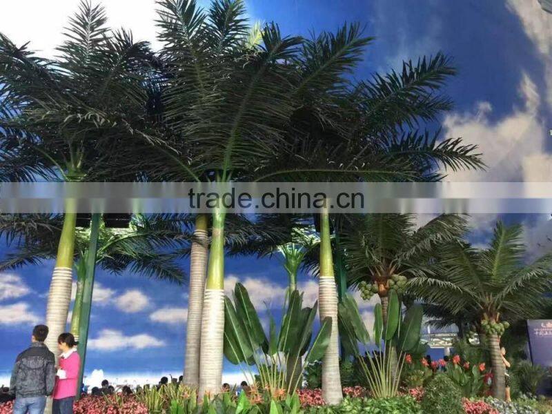 UV proof artificial outdoor palm trees hot sale artificial plastic palm tree