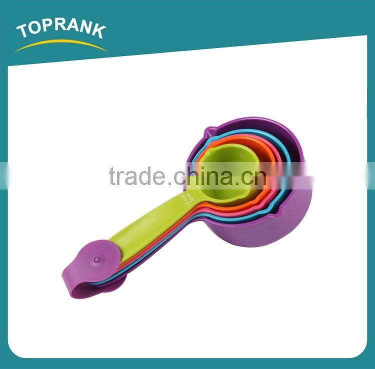 Toprank Walmart Supplier Promotion 10g Plastic Measuring Cup And Spoon Set With 5 Different Sizes Plastic Measuring Spoon