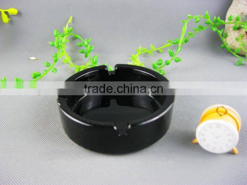 Glass Material and Black Colored Type Colored Glass Ashtray