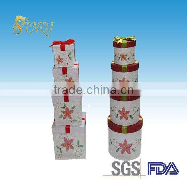 Paper gift round packaging boxes set
