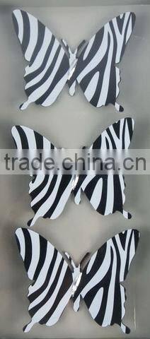 3D Stickers Wall Decor Butterfly Zebra Print