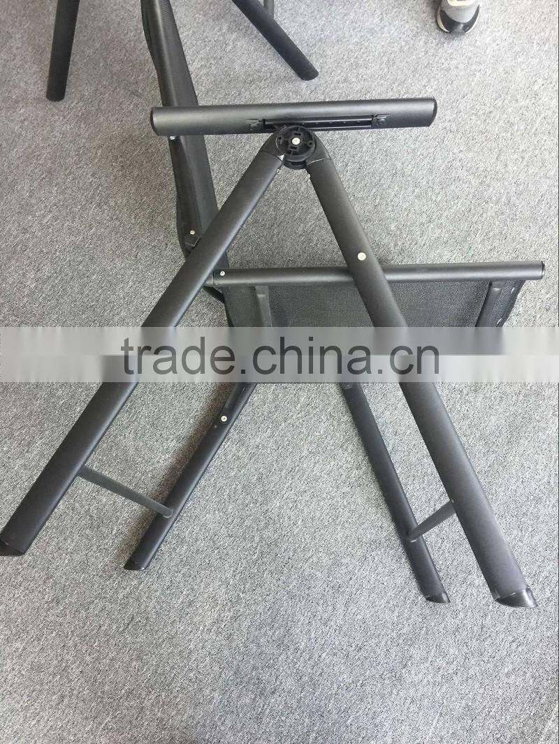 7 positions adjustable folding aluminum garden chair