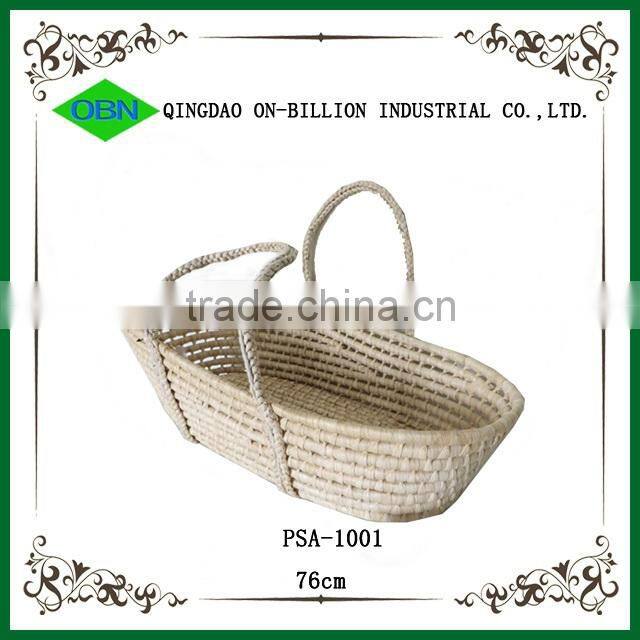 Hot sell handmade maize baby moses basket High Quality Baby Carry Basket