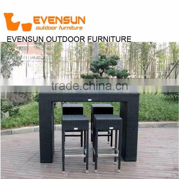 China EVENSUN manufacturer Cheap rattan wicker stool bar chair