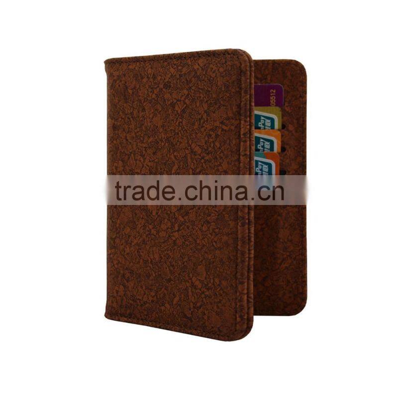 Simple Desgin leather travel passport holder men with RFID protection wholesale