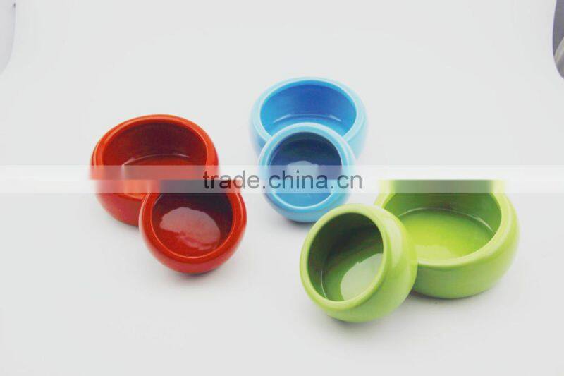 colorful porcelain pet feeding bowls&feeders