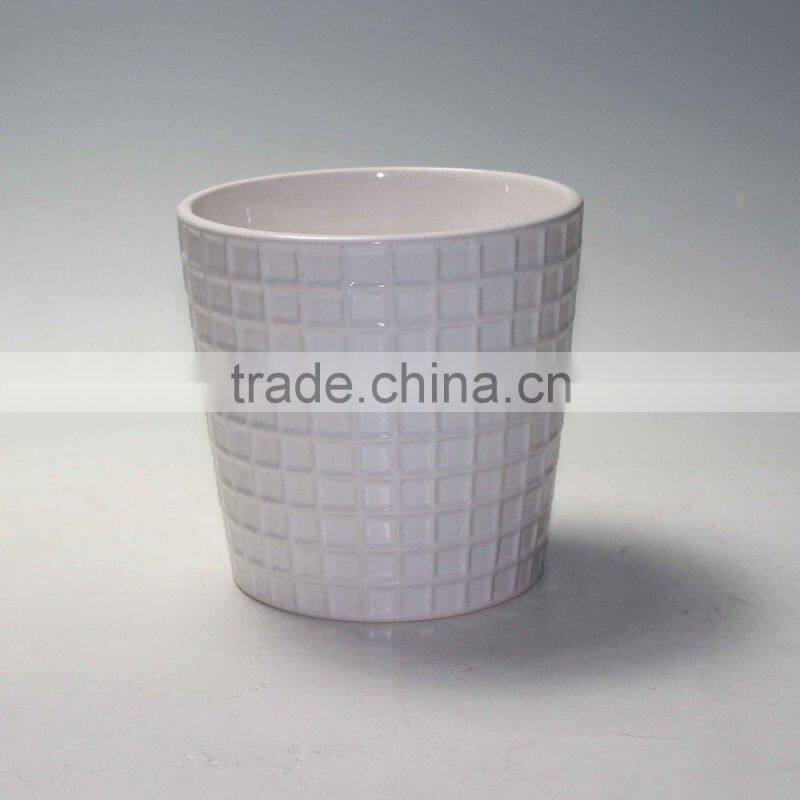 Glazed color ceramic flower pots