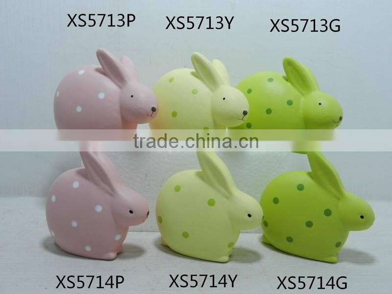 ceramic easter rabbit figurines