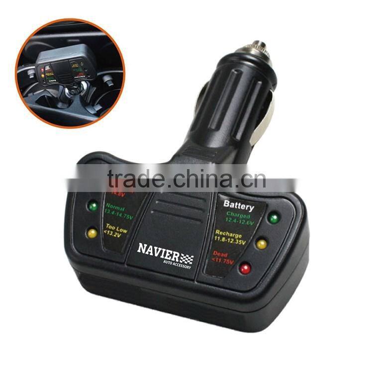 Portable 12V battery tester car alternator tester battery voltage tester