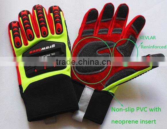 2015 Lava Oil Field Impact Gloves for Industry