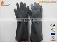 Black Industry Glove With Embossed Grip And Rolled Cuff