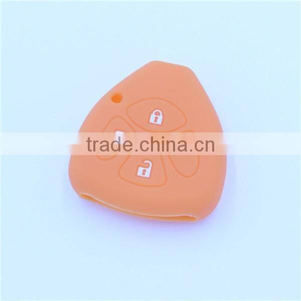 3 buttons silicone car key cover for toyota Camry highlander