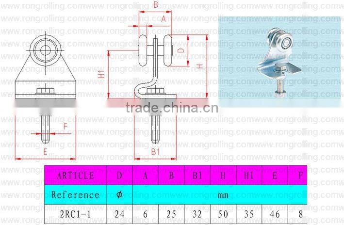 steel gate or door sliding hanging wheels