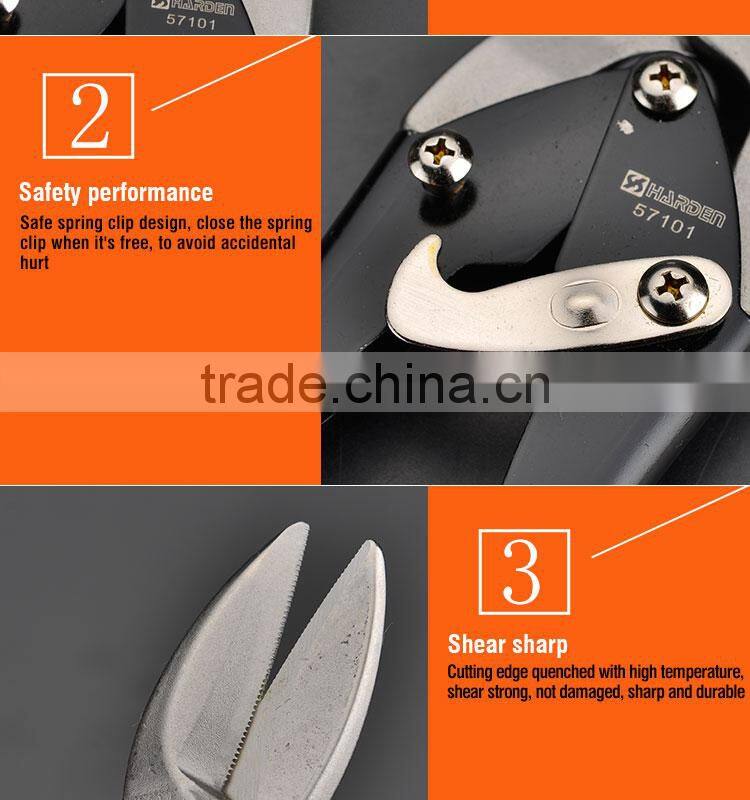 Chrome Vanadium Left Cut Aviation Tin Snips For Cutting Steel Sheet