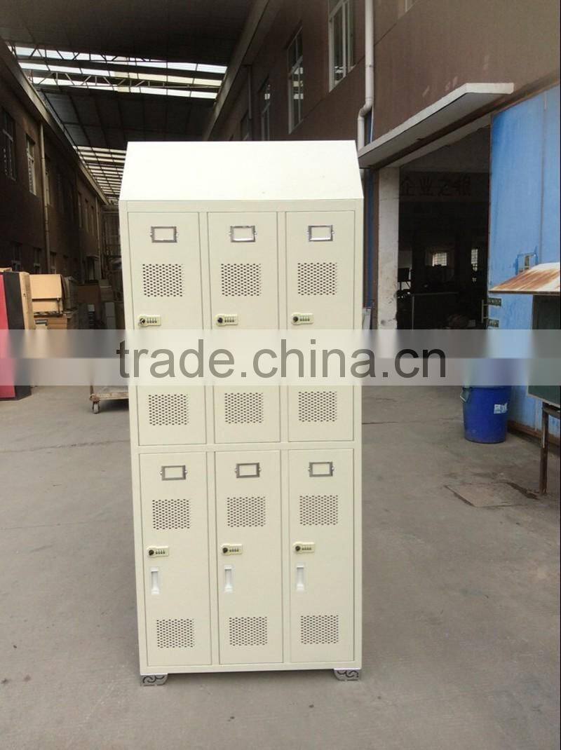 Six-doors Color Metal Locker Steel Swimming Pool Locker