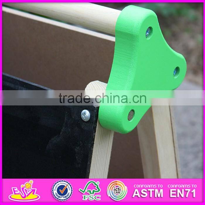 2016 new design double-sided wooden kids chalkboard easel W12B105
