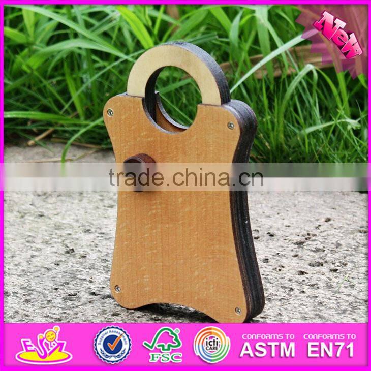 2016 new product kids wooden lock toy, top fashion children wooden lock toy W02A168